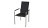 Q Chaise de jardin d'acier inox AROSA à dossier haut en deux couleurs Tissu en couleur noir